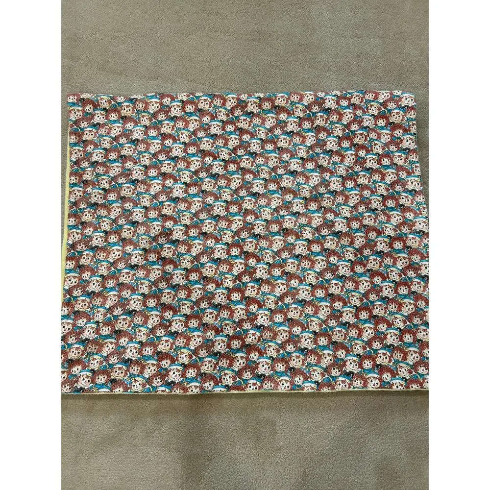 Raggedy Ann And Andy cotton blanket vintage 64